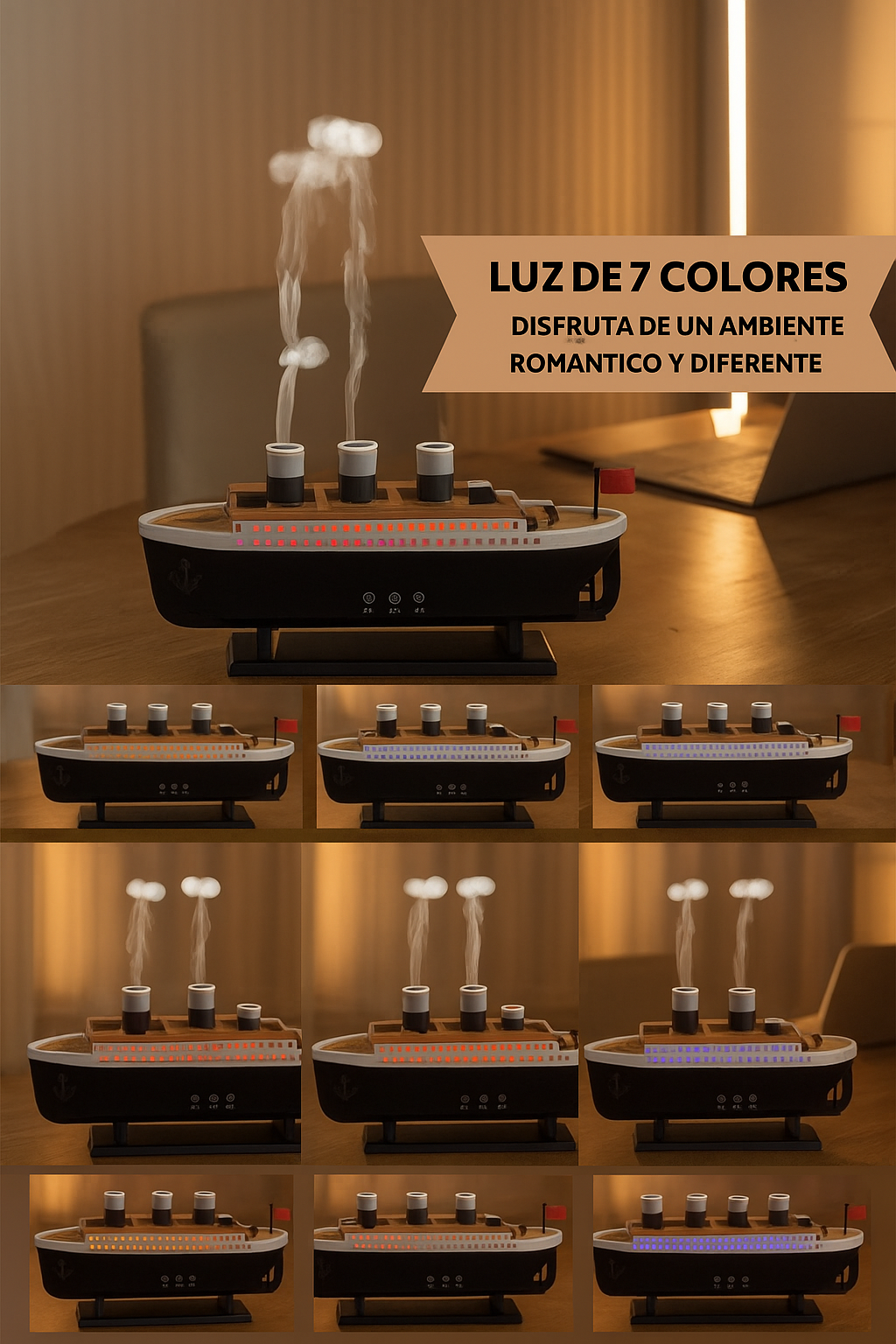 Humidificador de Habitación con Forma de Barco Titanic